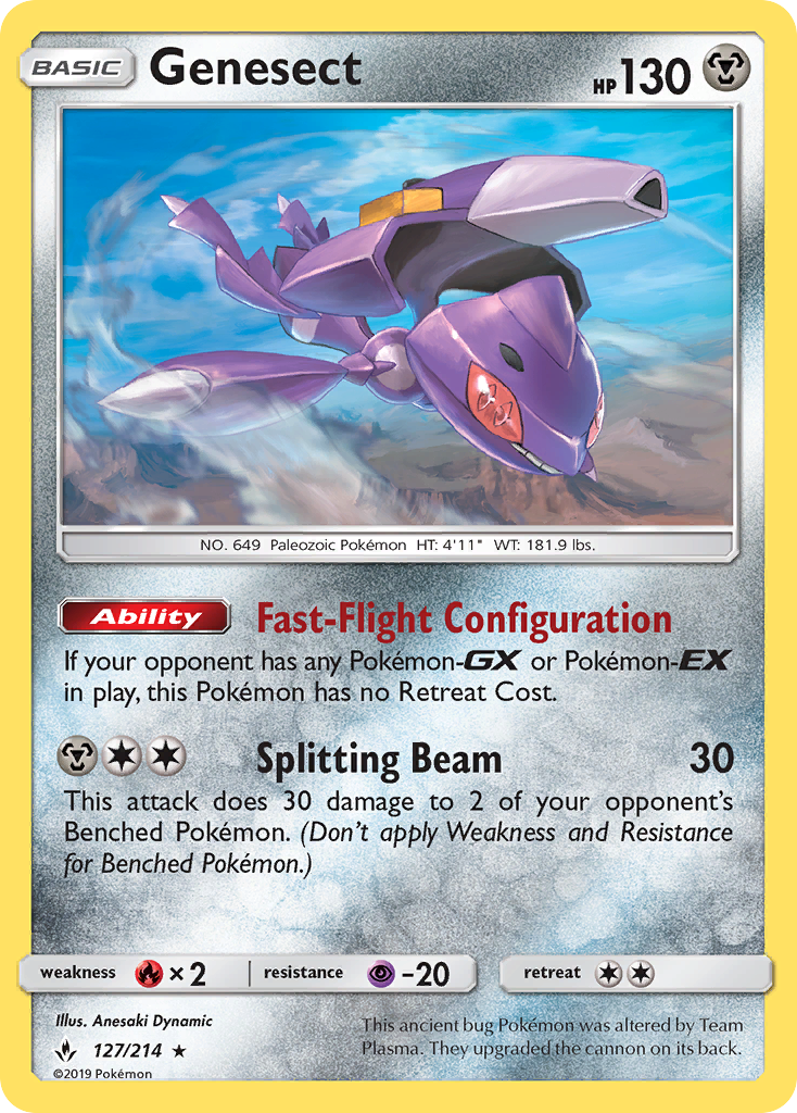 Genesect (127/214) [Sun & Moon: Unbroken Bonds] Reverse Holofoil