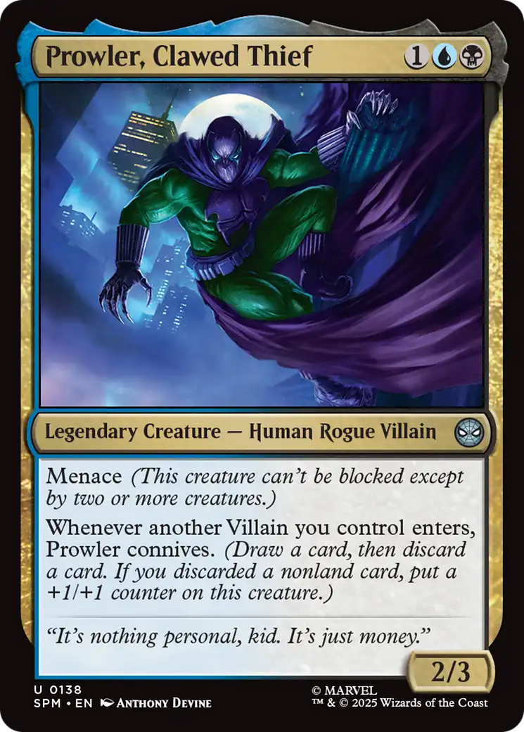 Prowler, Clawed Thief [Marvel's Spider-Man] Foil