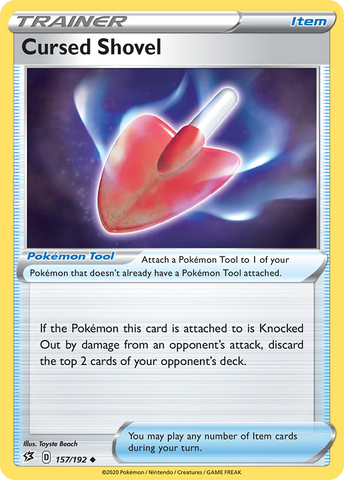Cursed Shovel (157/192) [Sword & Shield: Rebel Clash] Reverse Holofoil