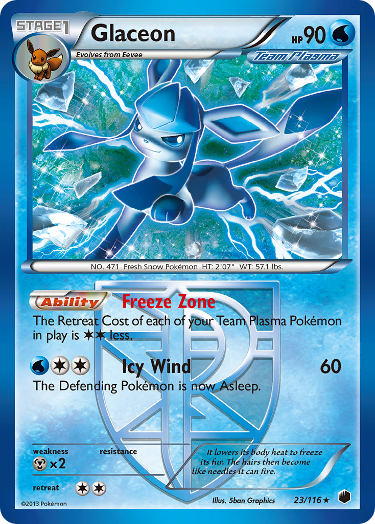 Glaceon (23/116) [Black & White: Plasma Freeze] Reverse Holofoil