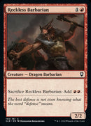 Reckless Barbarian [Commander Legends: Battle for Baldur's Gate] Foil