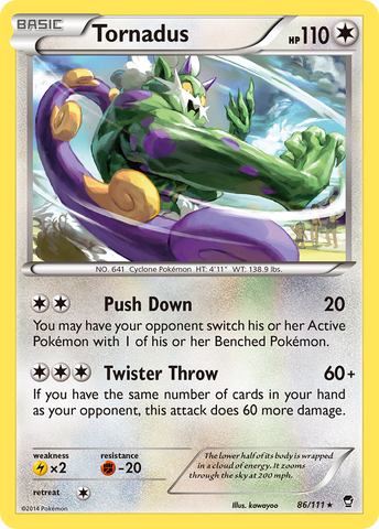 Tornadus (86/111) [XY: Furious Fists] Reverse Holofoil