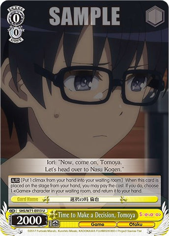 Time to Make a Decision, Tomoya [Saekano How to Raise a Boring Girlfriend. flat]