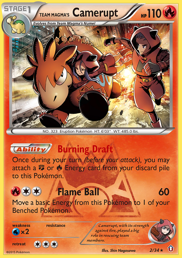 Team Magma's Camerupt (2/34) [XY: Double Crisis] Reverse Holofoil