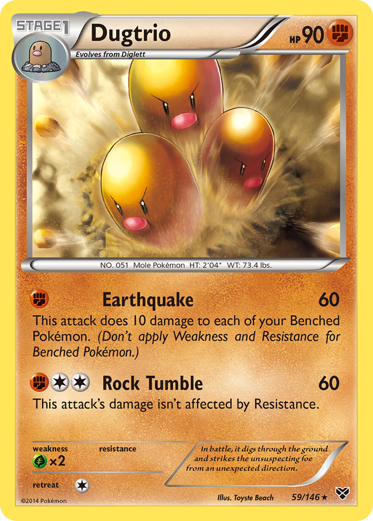 Dugtrio (59/146) [XY: Base Set] Reverse Holofoil