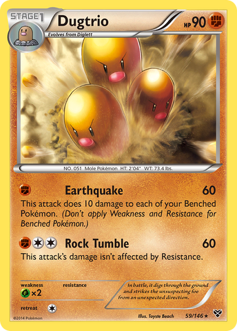 Dugtrio (59/146) [XY: Base Set] Reverse Holofoil