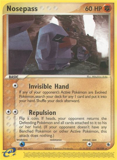 Nosepass (18/109) [EX: Ruby & Sapphire] Reverse Holofoil