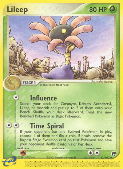 Lileep (42/100) [EX: Sandstorm] Reverse Holofoil