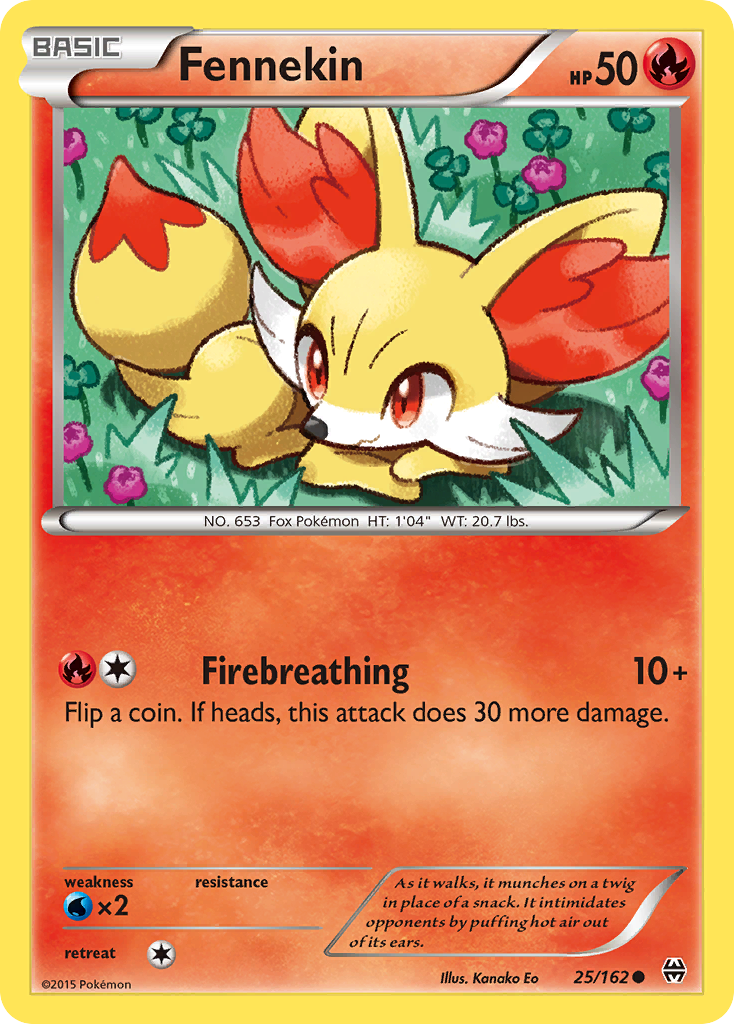 Fennekin (25/162) [XY: BREAKthrough] Reverse Holofoil