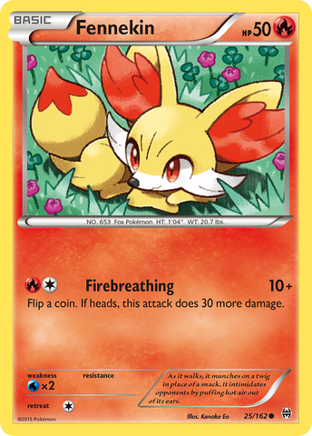 Fennekin (25/162) [XY: BREAKthrough] Reverse Holofoil