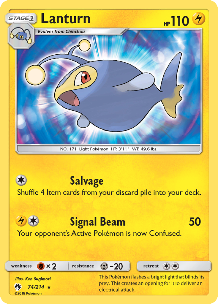 Lanturn (74/214) [Sun & Moon: Lost Thunder] Reverse Holofoil