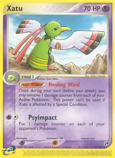 Xatu (55/100) [EX: Sandstorm] Reverse Holofoil
