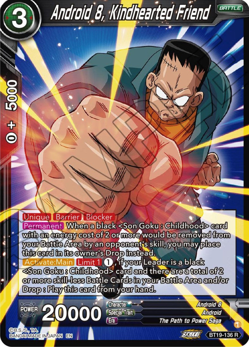 Android 8, Kindhearted Friend (BT19-136) [Fighter's Ambition] Parallel Foil
