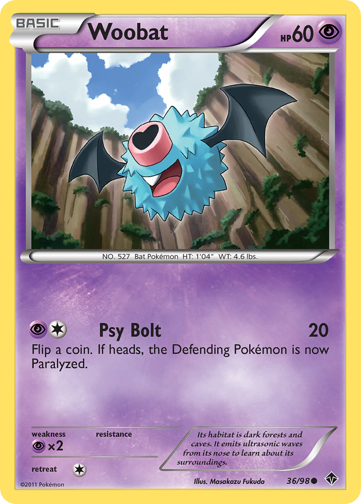 Woobat (36/98) [Black & White: Emerging Powers] Reverse Holofoil