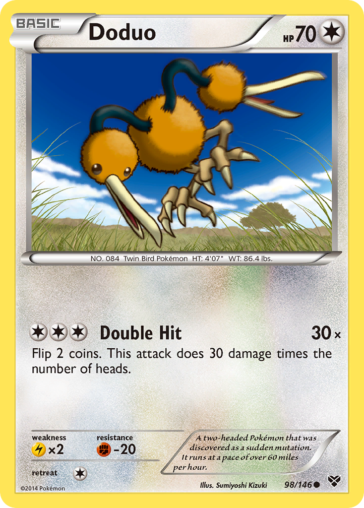 Doduo (98/146) [XY: Base Set] Reverse Holofoil