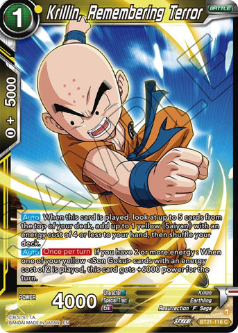 Krillin, Remembering Terror (BT21-116) [Wild Resurgence] Parallel Foil