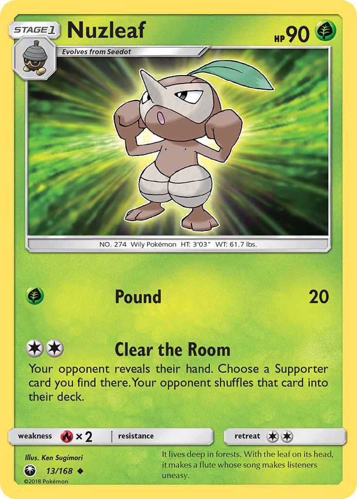 Nuzleaf (13/168) [Sun & Moon: Celestial Storm] Reverse Holofoil