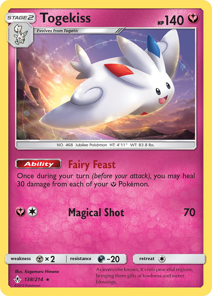 Togekiss (138/214) [Sun & Moon: Unbroken Bonds] Reverse Holofoil