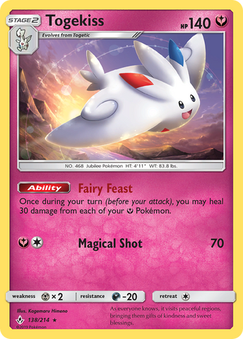 Togekiss (138/214) [Sun & Moon: Unbroken Bonds] Reverse Holofoil