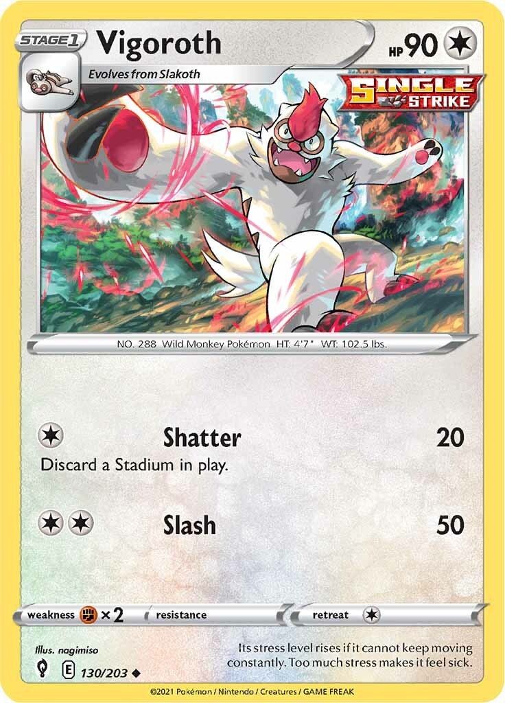 Vigoroth (130/203) [Sword & Shield: Evolving Skies] Reverse Holofoil