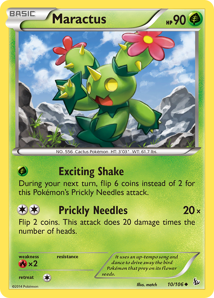 Maractus (10/106) [XY: Flashfire] Reverse Holofoil