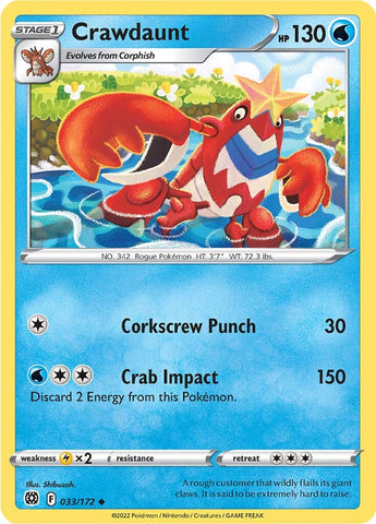 Crawdaunt (033/172) [Sword & Shield: Brilliant Stars] Reverse Holofoil