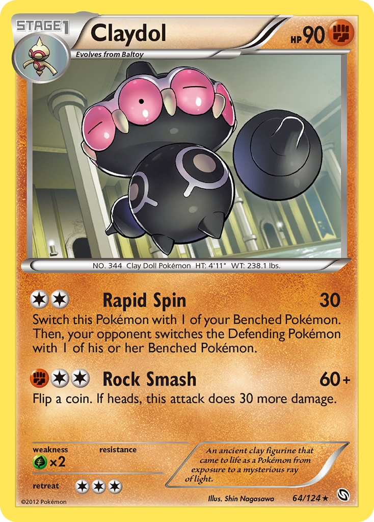 Claydol (64/124) [Black & White: Dragons Exalted] Reverse Holofoil