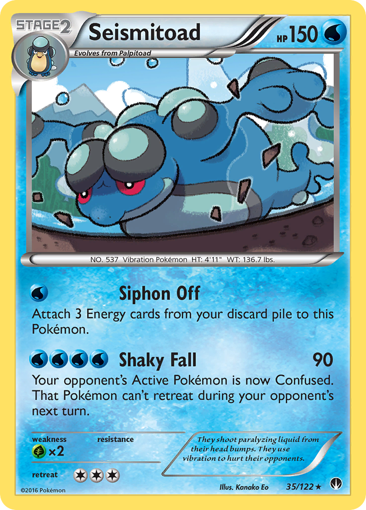 Seismitoad (35/122) [XY: BREAKpoint] Reverse Holofoil