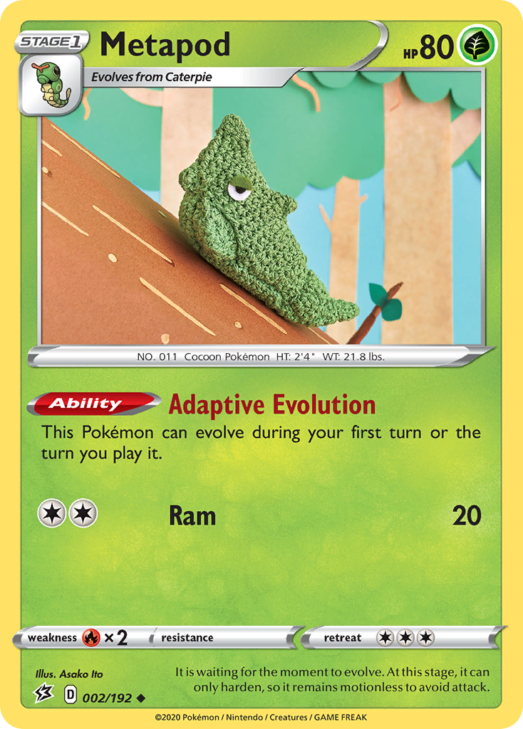 Metapod (002/192) [Sword & Shield: Rebel Clash] Reverse Holofoil
