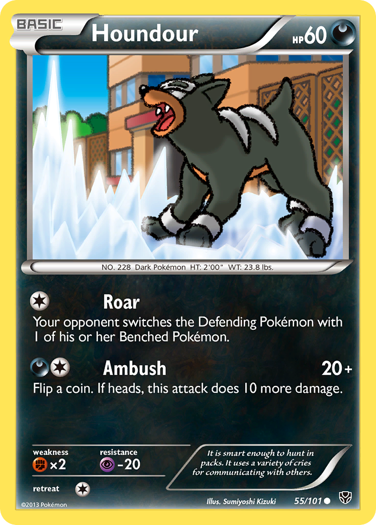 Houndour (55/101) [Black & White: Plasma Blast] Reverse Holofoil