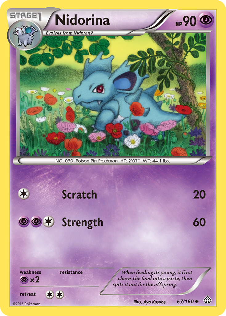 Nidorina (67/160) [XY: Primal Clash] Reverse Holofoil
