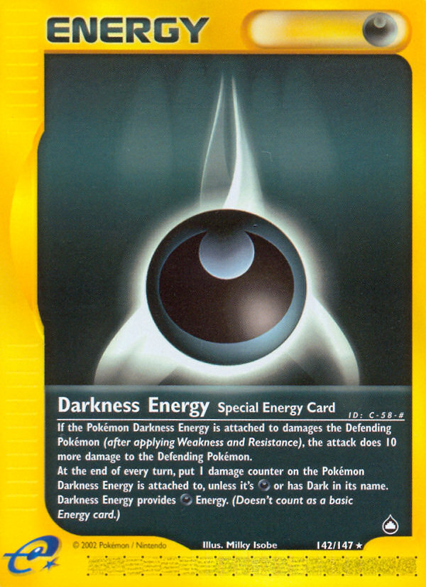 Darkness Energy (142/147) [Aquapolis] Reverse Holofoil