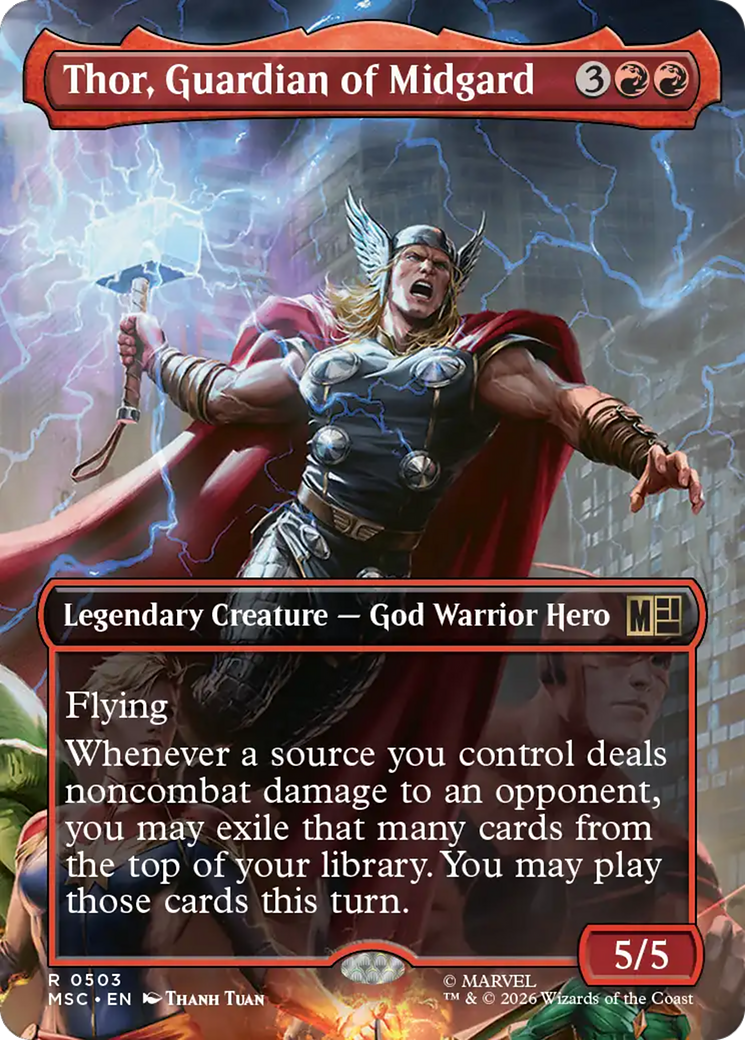 Thor, Guardian of Midgard (Borderless) [Marvel Super Heroes Commander] Foil