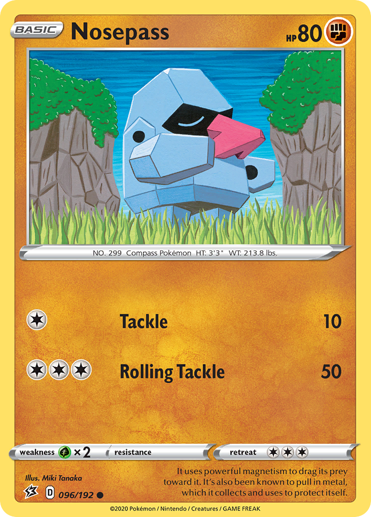 Nosepass (096/192) [Sword & Shield: Rebel Clash] Reverse Holofoil