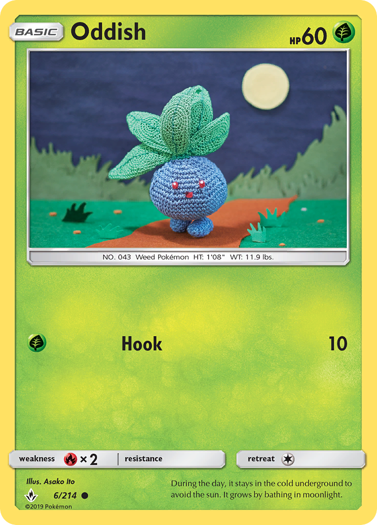 Oddish (6/214) [Sun & Moon: Unbroken Bonds] Reverse Holofoil