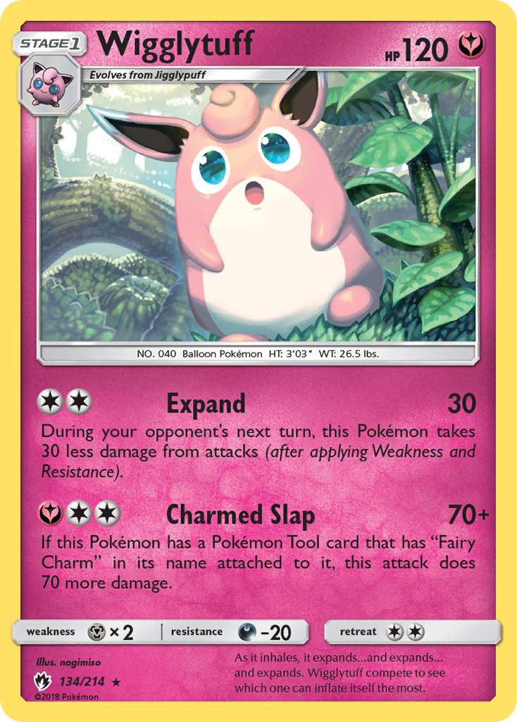 Wigglytuff (134/214) [Sun & Moon: Lost Thunder] Reverse Holofoil
