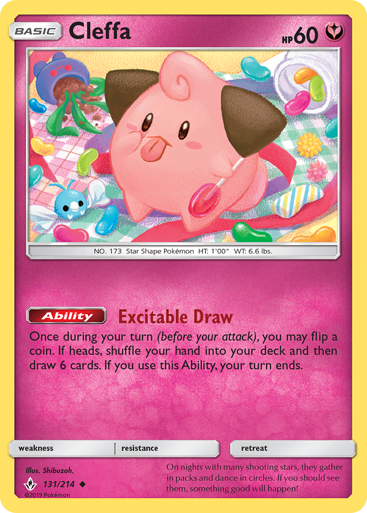 Cleffa (131/214) [Sun & Moon: Unbroken Bonds] Reverse Holofoil
