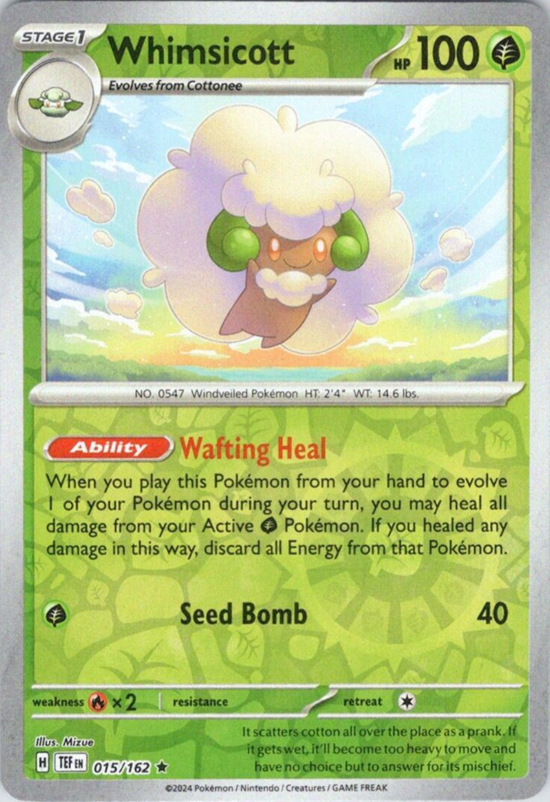 Whimsicott (015/162) [Scarlet & Violet: Temporal Forces] Reverse Holofoil