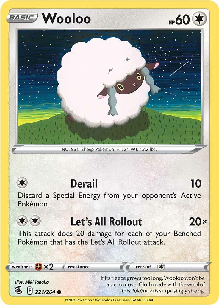 Wooloo (221/264) [Sword & Shield: Fusion Strike] Reverse Holofoil