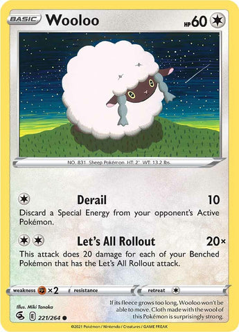 Wooloo (221/264) [Sword & Shield: Fusion Strike] Reverse Holofoil