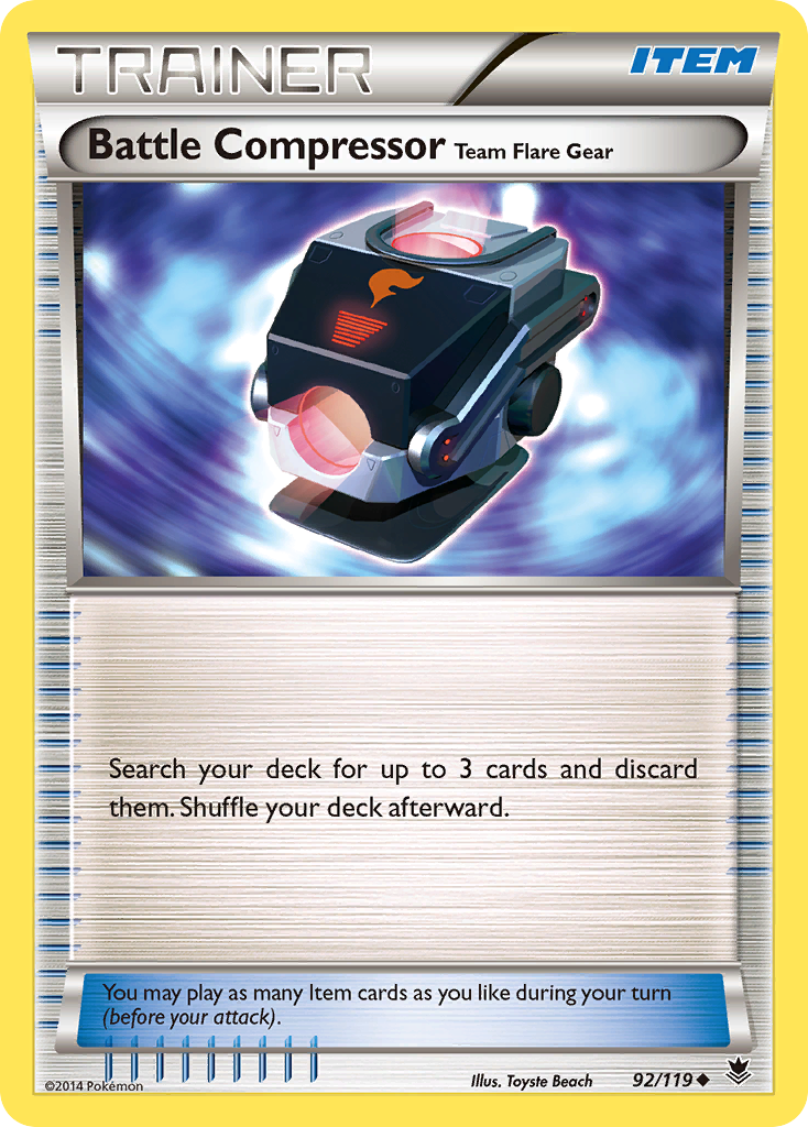 Battle Compressor Team Flare Gear (92/119) [XY: Phantom Forces] Reverse Holofoil