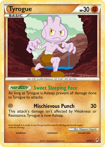 Tyrogue (36/95) [HeartGold & SoulSilver: Call of Legends] Reverse Holofoil