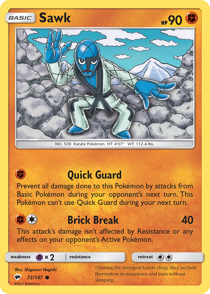 Sawk (72/147) [Sun & Moon: Burning Shadows] Reverse Holofoil