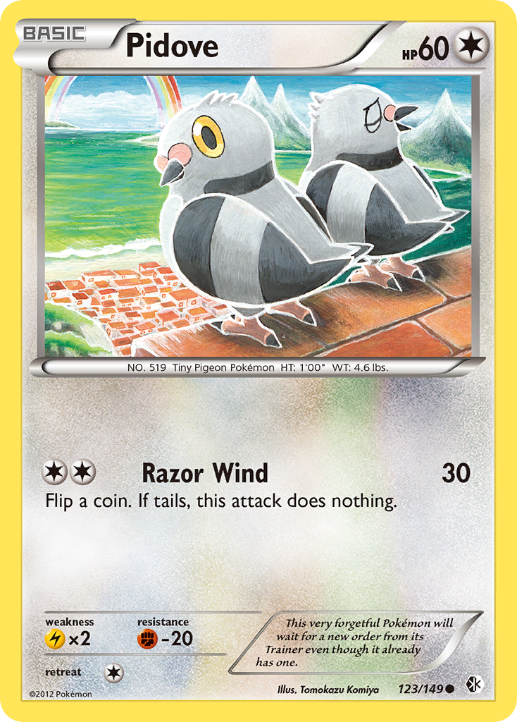 Pidove (123/149) [Black & White: Boundaries Crossed] Reverse Holofoil