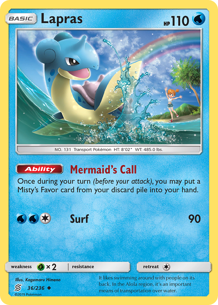 Lapras (36/236) [Sun & Moon: Unified Minds] Reverse Holofoil