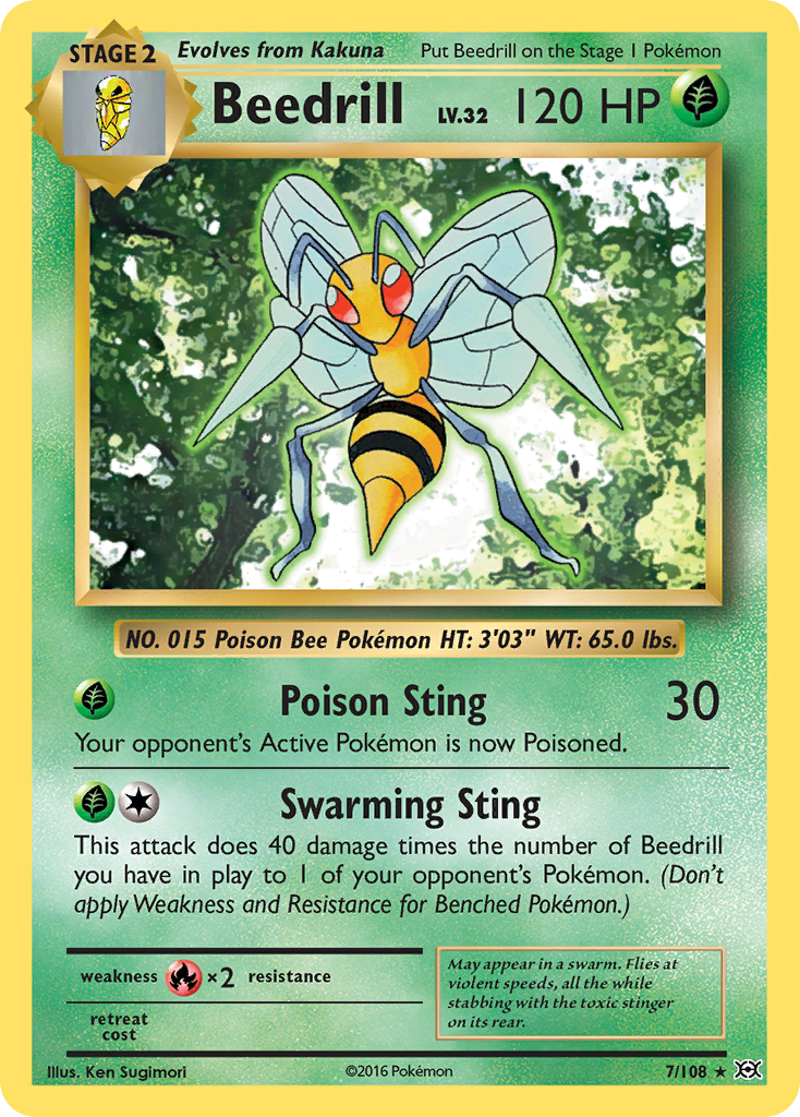 Beedrill (7/108) [XY: Evolutions] Reverse Holofoil