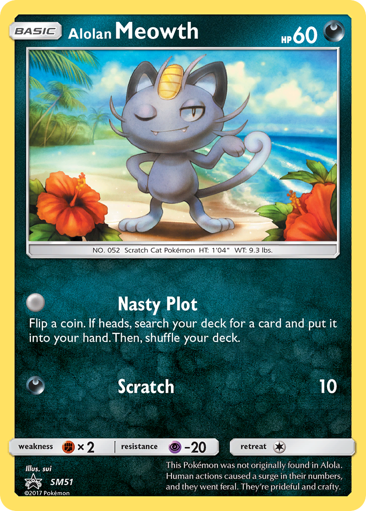 Alolan Meowth (SM51) [Sun & Moon: Black Star Promos] Holofoil
