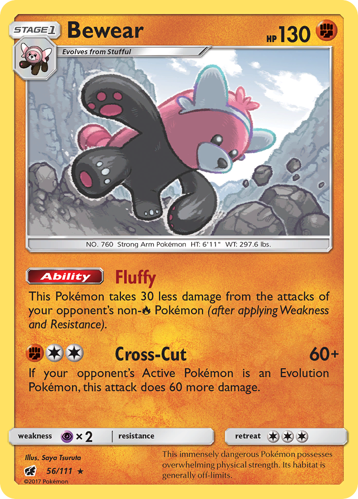 Bewear (56/111) [Sun & Moon: Crimson Invasion] Reverse Holofoil