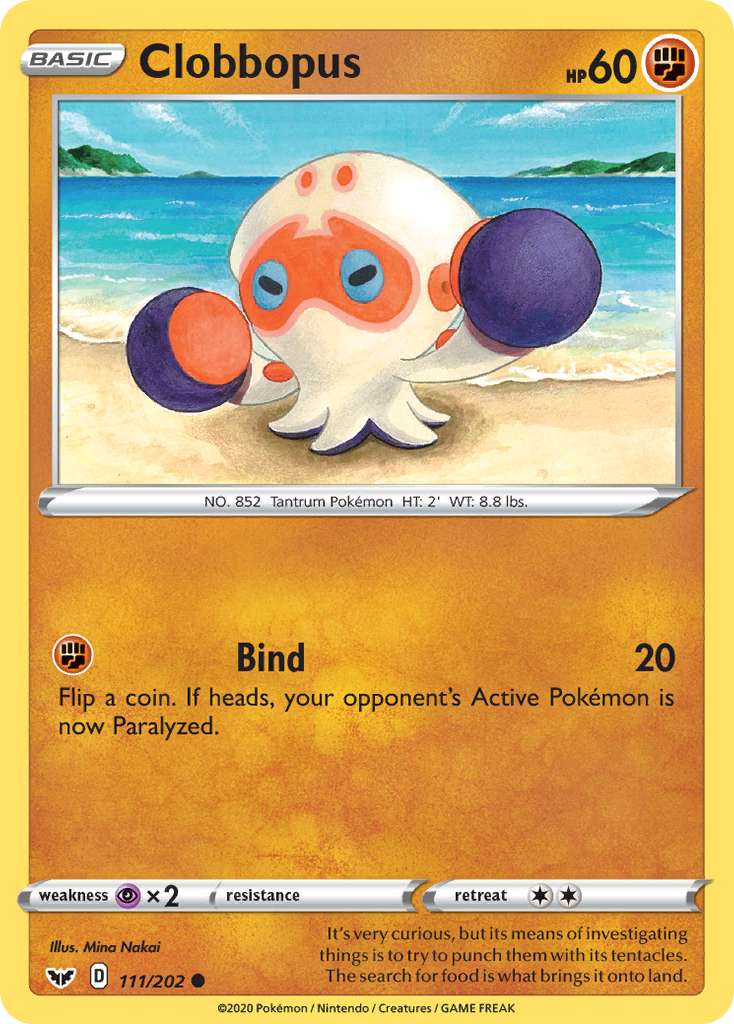Clobbopus (111/202) [Sword & Shield: Base Set] Reverse Holofoil