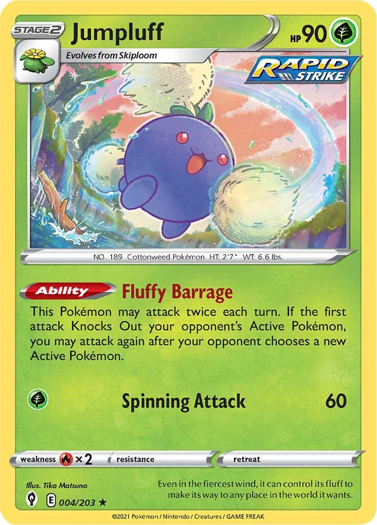 Jumpluff (004/203) [Sword & Shield: Evolving Skies] Reverse Holofoil